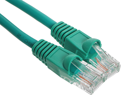 Патч-корд Buro UTP-5E-3M-GR UTP 4 пары cat.5E CCA molded 3м зеленый RJ-45 (m)-RJ-45 (m)