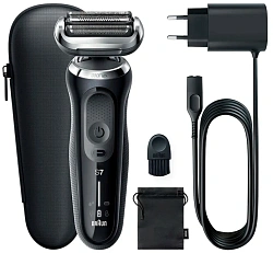 Бритва сетчатая Braun Series 7 71-N1000S реж.эл.:3 питан.:аккум. черный