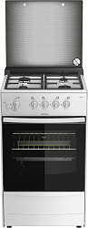 Плита Газовая Darina 1B1 GM 441 008 W белый/черный (стеклянная крышка) реш.чугун