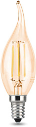 Лампа филам. Gauss Filament 5Вт цок.:E14 свеча 220B св.свеч.бел.нейт. (упак.:1шт) (104801805)