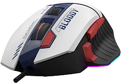 Мышь A4Tech Bloody W95 Max Sports синий/белый оптическая 12000dpi USB 10but (W95 MAX SPORTS NAVY)