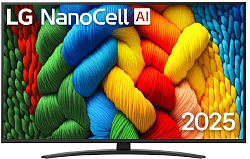 Телевизор LED LG 50" 50NANO81A6A.ARUG черный 4K Ultra HD 60Hz DVB-T DVB-T2 DVB-C DVB-S DVB-S2 USB WiFi Smart TV