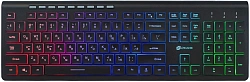 Клавиатура Оклик 490ML черный USB slim Multimedia LED