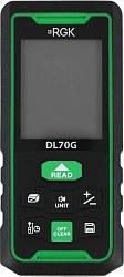 Лазерный дальномер RGK DL70G 2кл.лаз. 535нм цв.луч. зеленый (778183)