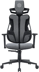 Кресло Cactus CS-CHR-DUO-GYBK серый/черный с подголов. крестов. сталь пластик черный