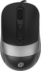 Мышь Оклик 310M черный/серый оптическая 2400dpi USB для ноутбука 4but (1869096)