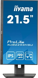 Монитор Iiyama 21.5" ProLite XUB2293HSU-B7 черный IPS LED 16:9 HDMI M/M матовая HAS Piv 300cd 178гр/178гр 1920x1080 100Hz DP FHD USB 3.9кг