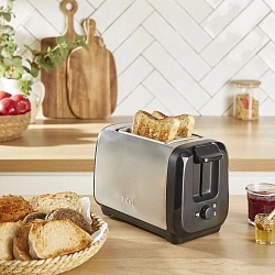 Тостер Tefal Express Metal TT5S1DE0 1200Вт серебристый/черный