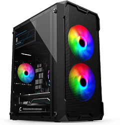 Корпус Оклик OCC-MN301 черный без БП mATX 1x80mm 2x120mm 1xUSB2.0 1xUSB3.0 audio