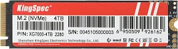 Накопитель SSD Kingspec PCIe 4.0 x4 4TB XG7000-4TB XG7000 M.2 2280