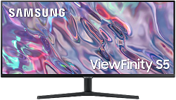 Монитор Samsung 34" ViewFinity S5 LS34C500GAUXEN черный VA LED 21:9 полуматовая 3000:1 300cd 178гр/178гр 3440x1440 100Hz FreeSync DP Ultra WQHD 4.9кг