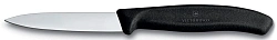Нож кухонный Victorinox Swiss Classic (6.7603) стальной для чистки овощей и фруктов лезв.80мм прямая заточка черный