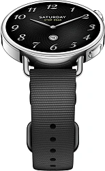 Смарт-часы Xiaomi Watch S4 41мм 1.32" AMOLED корп.серебристый рем.черный разм.брасл.:120-190 мм (BHR07VRGL)