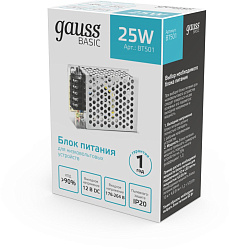 Блок питания Gauss Basic для лен.светод. белый (BT501)
