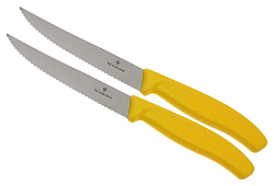 Набор ножей Victorinox Swiss Classic 6.7936.12L8B (6.7936.12L8B) для пиццы компл.:2предм. желтый блистер