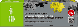 Картридж перезаправляемый струйный Cactus CS-R-PFI107Y-CHIP желтый (260мл) для Canon imageProGRAF iPF670/680/685/770/780/785 с чипом