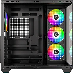 Корпус ID-Cooling View 510 черный без БП ATX 10x120mm 1xUSB3.0 audio bott PSU