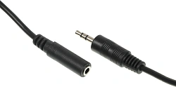 Кабель аудио Ningbo JAAC003-1 Jack 3.5 (m)/Jack 3.5 (f) 1м. черный