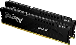 Память DDR5 2x32GB 6000MHz Kingston KF560C36BBE2K2-64 Fury Beast Black Expo RTL Gaming PC5-48000 CL36 DIMM 288-pin 1.35В kit single rank с радиатором Ret
