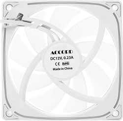 Вентилятор для корпуса Accord ACC-YH12 ARGB 120х120x25 белый 4-pin 27дБ (ACC-YH12 ARGB WHITE) brown box