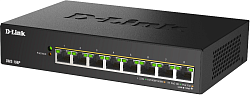 Коммутатор D-Link DMS-108P/A1A 8x2.5Гбит/с 8PoE 230W неуправляемый