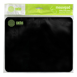 Коврик для мыши Cactus Black черный 300x250x2мм (CS-MP-P01M)