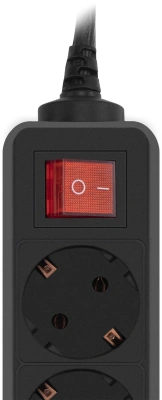 Сетевой фильтр PC Pet AP01006-E-B 1.8м (5 розеток) черный (пакет ПЭ)