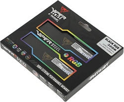 Память DDR4 2x16GB 3600MHz Patriot PVSR432G360C0K Viper Steel RGB RTL Gaming PC4-28800 CL20 DIMM 288-pin 1.35В dual rank с радиатором Ret