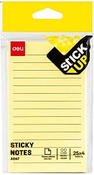 Блок самоклеящийся бумажный Deli Stick UP EA047 76x126мм 25лист. пастель ассорти 4цв.в упак. в линейку (упак.:4шт)
