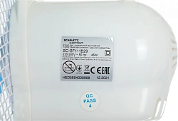 Вентилятор напольный Scarlett SC-SF111B29 45Вт скоростей:3 белый/голубой