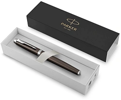 Ручка роллер Parker IM Core T321 (1931664) Dark Espresso CT F черн. черн. подар.кор.