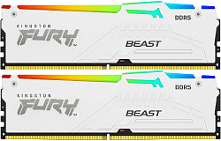 Память DDR5 2x32GB 6000MHz Kingston KF560C30BWEAK2-64 Fury Beast RGB RTL Gaming PC5-48000 CL30 DIMM 288-pin 1.4В kit single rank с радиатором Ret
