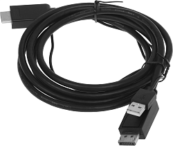 Кабель аудио-видео Buro HDMI (m)/DisplayPort (m) 2м. позолоч.конт. черный (HDMI-DP-2M)