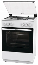 Плита Газовая Gorenje GG6A11WF белый (стеклянная крышка) реш.чугун