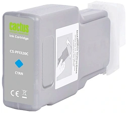 Картридж струйный Cactus CS-PFI320C PFI-320 C голуб.пигм. (300мл) для Canon imagePROGRAF TM-200/TM-200 MFP L24ei/TM-205/TM-300 с чипом