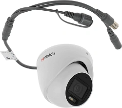 Камера видеонаблюдения аналоговая HiWatch DS-T203A(B) (2.8mm) 2.8-2.8мм HD-CVI HD-TVI цв. корп.:белый
