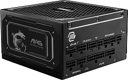 Блок питания MSI ATX 1000W MAG A1000GL PCIE5 80+ gold (20+4pin) APFC 135mm fan 15xSATA Cab Manag RTL