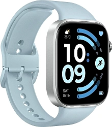 Смарт-часы Xiaomi Redmi Watch 6 2.07" AMOLED корп.серебристый рем.голубой разм.брасл.:135-205мм (BHR08CWGL)