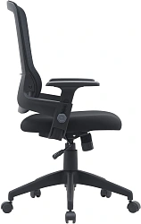 Кресло Cactus CS-MC313-BK черный сетка/ткань низк.спин. крестов. пластик пластик черный