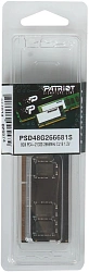 Память DDR4 8Gb 2666MHz Patriot PSD48G266681S Signature RTL PC4-21300 CL19 SO-DIMM 260-pin 1.2В single rank Ret
