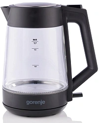 Чайник электрический Gorenje K17OGP 1.7л. черный корпус: стекло