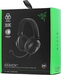 Наушники с микрофоном Razer Kraken V3 черный 1.2м мониторные оголовье (RZ04-03770200-R3M1)