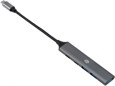 Разветвитель USB-C Digma DHUB-5USB-AC-3.0 5порт. серебристый