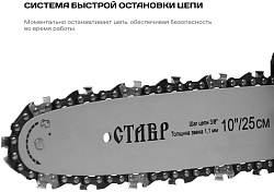 Цепная пила Ставр ПЦА-25/20 аккум. дл.шины:10" (25cm) (СТ25-20ПЦА)