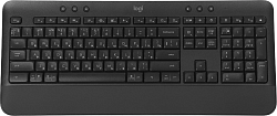 Клавиатура Logitech K650 черный USB беспроводная BT/Radio (подставка для запястий) (920-010954)
