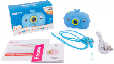 Фотоаппарат Rekam iLook K430i голубой 20Mpix 2" 720p microSD CMOS/Li-Ion