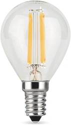 Лампа светодиодная Gauss Filament 7Вт цок.:E14 шар 220B св.свеч.бел.нейт. P45 (упак.:10шт) (105801207)