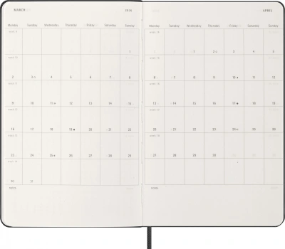 Ежедневник Moleskine CLASSIC Large 130х210мм 400стр. черный