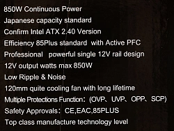 Блок питания Formula ATX 850W MONZA VL-850APB-85 80+ bronze (20+4pin) APFC 120mm fan 7xSATA RTL