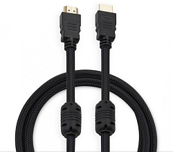 Кабель аудио-видео Buro HDMI (m)/HDMI (m) 1м. феррит.кольца позолоч.конт. черный (HDMI-V1.4-1MC)